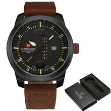 Load image into Gallery viewer, 2017 Top Luxury Brand NAVIFORCE Men Military Sports Watches Men's Quartz Date Clock Man Leather Wrist Watch Relogio Masculino