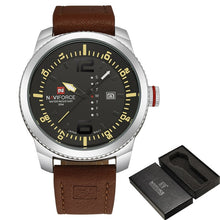 Load image into Gallery viewer, 2017 Top Luxury Brand NAVIFORCE Men Military Sports Watches Men's Quartz Date Clock Man Leather Wrist Watch Relogio Masculino
