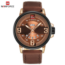 Load image into Gallery viewer, NAVIFORCE TOP Luxury Brand Men Sports Watches Men's Quartz Date Clock Male Leather Army Military Wrist Watch Relogio Masculino