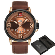 Load image into Gallery viewer, NAVIFORCE TOP Luxury Brand Men Sports Watches Men's Quartz Date Clock Male Leather Army Military Wrist Watch Relogio Masculino