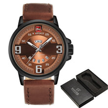 Load image into Gallery viewer, NAVIFORCE TOP Luxury Brand Men Sports Watches Men's Quartz Date Clock Male Leather Army Military Wrist Watch Relogio Masculino