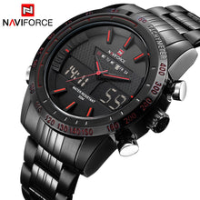 Load image into Gallery viewer, Luxury Brand NAVIFORCE Men Fashion Sport Watches Men's Quartz Digital Analog Clock Man Full Steel Wrist Watch relogio masculino