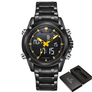 NAVIFORCE Luxury Brand Men Sports Army Military Watches Men's Quartz Analog LED Clock Male Waterproof Watch relogio masculino