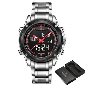 NAVIFORCE Luxury Brand Men Sports Army Military Watches Men's Quartz Analog LED Clock Male Waterproof Watch relogio masculino
