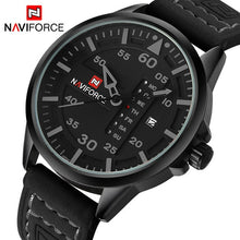 Load image into Gallery viewer, NAVIFORCE Luxury Brand Men Army Military Watches Men's Quartz Date Clock Man Leather Strap Sports Wrist Watch Relogio Masculino