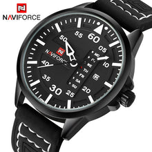 Load image into Gallery viewer, NAVIFORCE Luxury Brand Men Army Military Watches Men's Quartz Date Clock Man Leather Strap Sports Wrist Watch Relogio Masculino