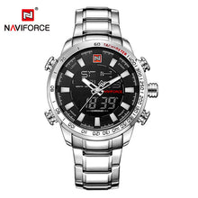 Load image into Gallery viewer, NAVIFORCE Luxury Brand Mens Sport Watch Gold Quartz Led Clock Men Waterproof Wrist Watch Male Military Watches Relogio Masculino