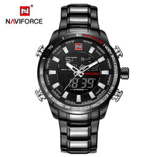 Load image into Gallery viewer, NAVIFORCE Luxury Brand Mens Sport Watch Gold Quartz Led Clock Men Waterproof Wrist Watch Male Military Watches Relogio Masculino