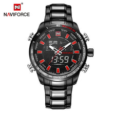 Load image into Gallery viewer, NAVIFORCE Luxury Brand Mens Sport Watch Gold Quartz Led Clock Men Waterproof Wrist Watch Male Military Watches Relogio Masculino