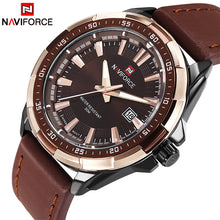 Load image into Gallery viewer, 2017 NEW Fashion Casual NAVIFORCE Brand Waterproof Quartz Watch Men Military Leather Sports Watches Man Clock Relogio Masculino