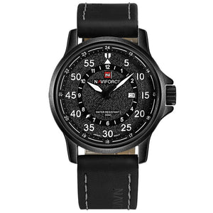 NAVIFORCE Top Luxury Brand Men Sports waterproof Watches Men's Quartz Clock Man Leather Military Wrist Watches Relogio Masculino