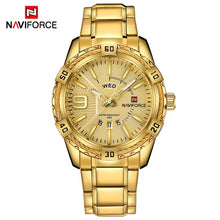 Load image into Gallery viewer, New Fashion Luxury Brand NAVIFORCE Men Gold Watches Men's Waterproof Stainless Steel Quartz Watch Male Clock Relogio Masculino