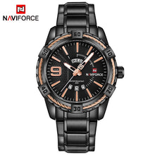 Load image into Gallery viewer, New Fashion Luxury Brand NAVIFORCE Men Gold Watches Men's Waterproof Stainless Steel Quartz Watch Male Clock Relogio Masculino