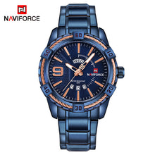 Load image into Gallery viewer, New Fashion Luxury Brand NAVIFORCE Men Gold Watches Men's Waterproof Stainless Steel Quartz Watch Male Clock Relogio Masculino