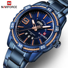 Load image into Gallery viewer, NAVIFORCE Fashion Casual Brand Waterproof Quartz Watch Men Military Stainless Steel Sports Watches Man Clock Relogio Masculino