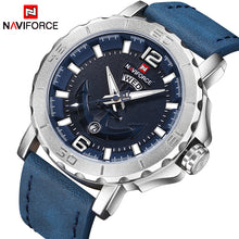 Load image into Gallery viewer, 2018 New Top Luxury Brand Naviforce Leather Strap Sports Watches Men Quartz Clock Sports Military Wrist Watch Relogio masculino