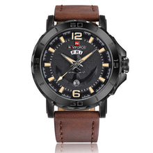 Load image into Gallery viewer, 2018 New Top Luxury Brand Naviforce Leather Strap Sports Watches Men Quartz Clock Sports Military Wrist Watch Relogio masculino