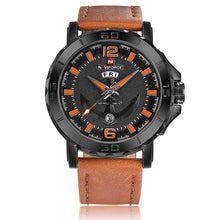 Load image into Gallery viewer, 2018 New Top Luxury Brand Naviforce Leather Strap Sports Watches Men Quartz Clock Sports Military Wrist Watch Relogio masculino
