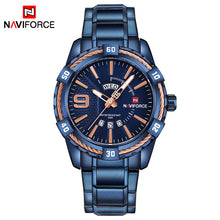 Load image into Gallery viewer, NAVIFORCE Fashion Casual Brand Waterproof Quartz Watch Men Military Stainless Steel Sports Watches Man Clock Relogio Masculino