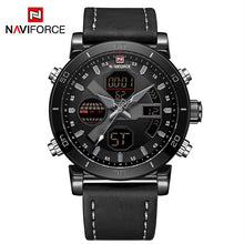 Load image into Gallery viewer, NAVIFORCE TOP Luxury Brand Sport Watches Men Leather Waterproof Army Military Digital Quartz Analog Wrist Watch Man Clock