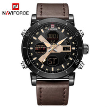 Load image into Gallery viewer, NAVIFORCE TOP Luxury Brand Sport Watches Men Leather Waterproof Army Military Digital Quartz Analog Wrist Watch Man Clock