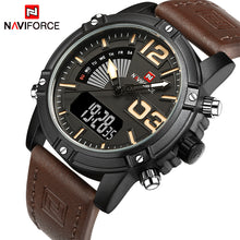 Load image into Gallery viewer, 2018 NAVIFORCE Men's Fashion Sport Watches Men Quartz Analog Date Clock Man Leather Military Waterproof Watch Relogio Masculino