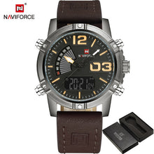 Load image into Gallery viewer, 2018 NAVIFORCE Men's Fashion Sport Watches Men Quartz Analog Date Clock Man Leather Military Waterproof Watch Relogio Masculino