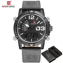 Load image into Gallery viewer, 2018 NAVIFORCE Men's Fashion Sport Watches Men Quartz Analog Date Clock Man Leather Military Waterproof Watch Relogio Masculino
