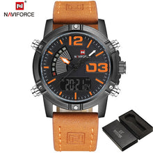 Load image into Gallery viewer, 2018 NAVIFORCE Men's Fashion Sport Watches Men Quartz Analog Date Clock Man Leather Military Waterproof Watch Relogio Masculino