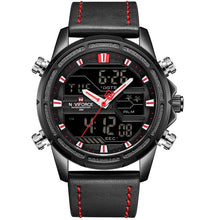 Load image into Gallery viewer, Top Brand Mens Sport Watches NAVIFORCE Men Quartz Analog LED Clock Man Leather Military Waterproof Wrist Watch Relogio Masculino